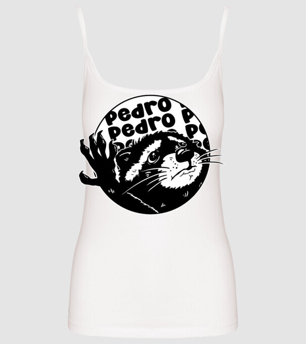 Pedro circle model alb pe tricou