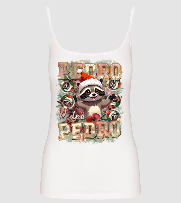 Pedro pedro flower xmas model alb pe tricou