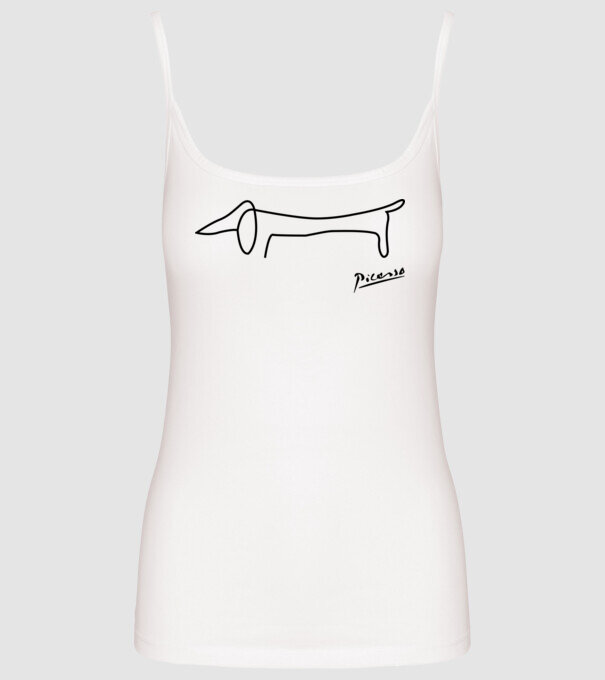 Picasso model alb pe tricou