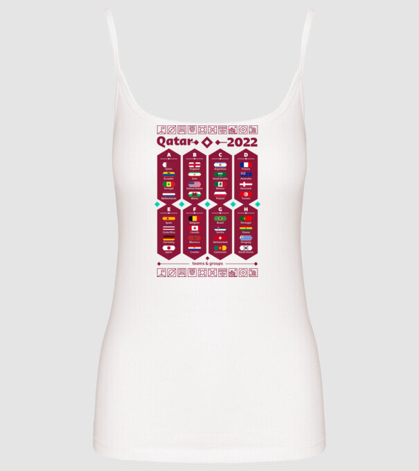 Qatar 2022 teams - groups white model alb pe tricou