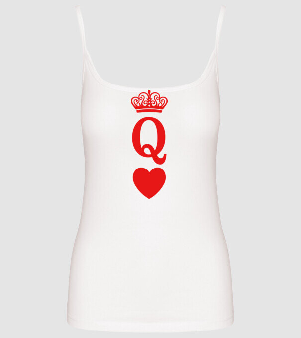 Queen model alb pe tricou
