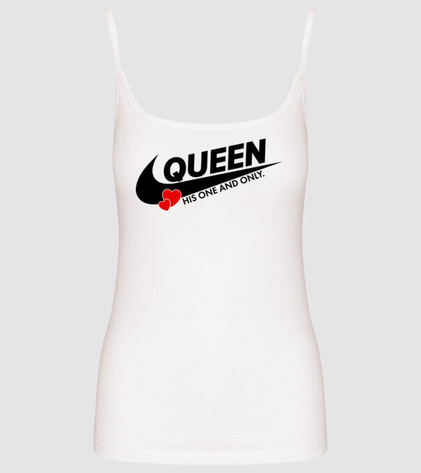 Queen model alb pe tricou