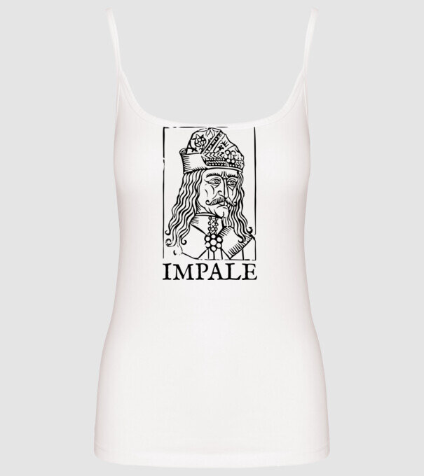 România dracula impale model alb pe tricou