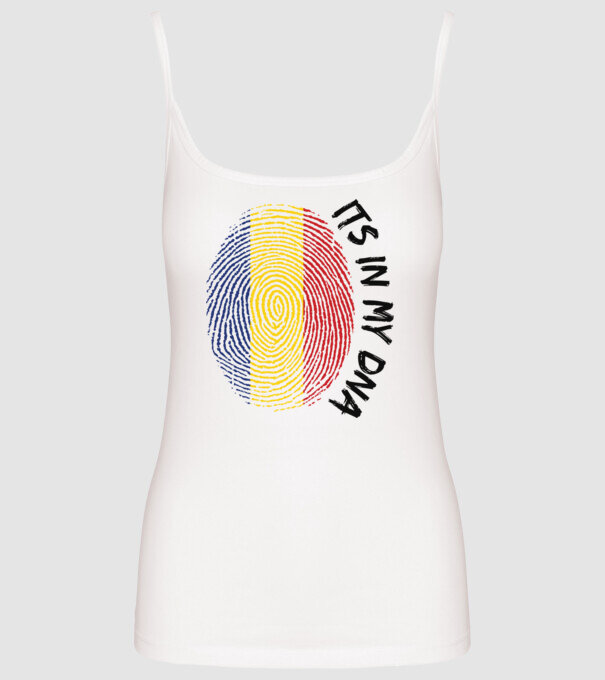 România fingerprint model alb pe tricou