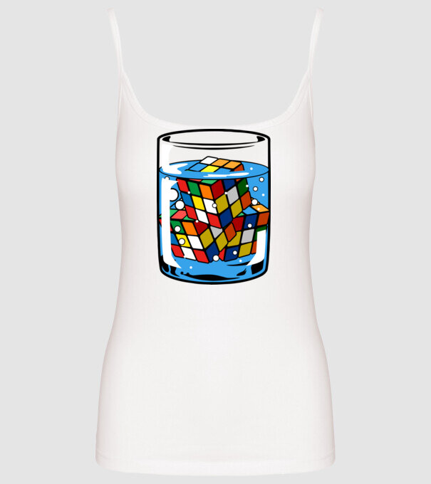 Rubik Ice model alb pe tricou