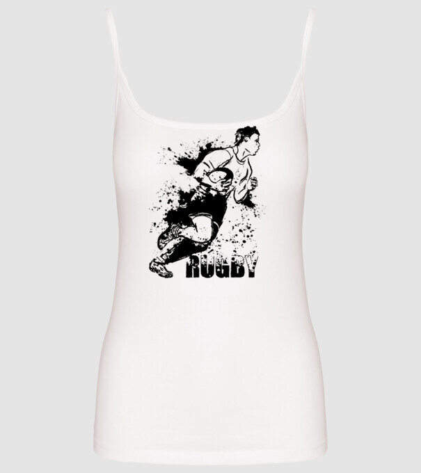 Rugby model alb pe tricou