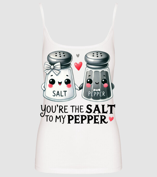 Salt to my Pepper model alb pe tricou