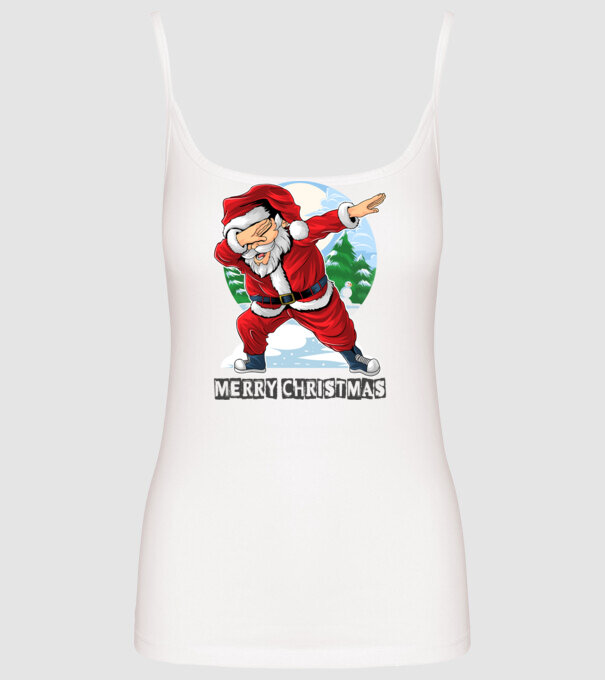 Santa merry christmas model alb pe tricou