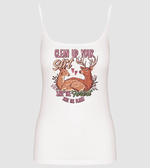 Save the forest model alb pe tricou