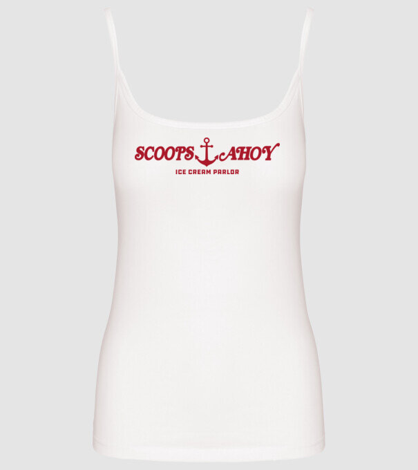 scoops and ahoy stranger things model alb pe tricou