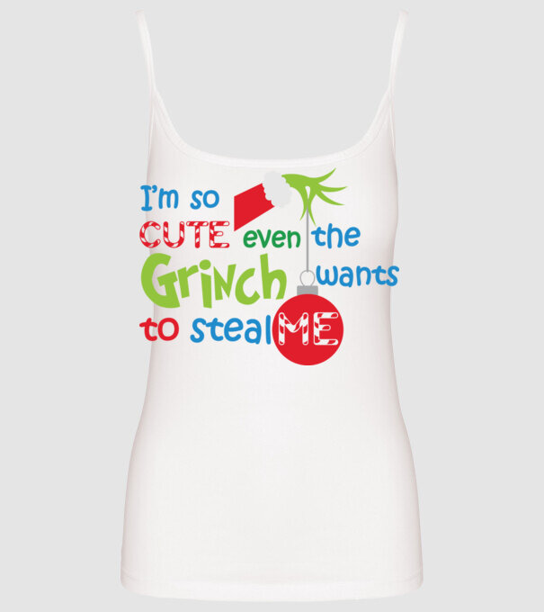 So cute Grinch model alb pe tricou