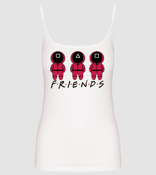 squid game friends model alb pe tricou
