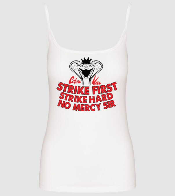 Strike first strike hard logo model alb pe tricou