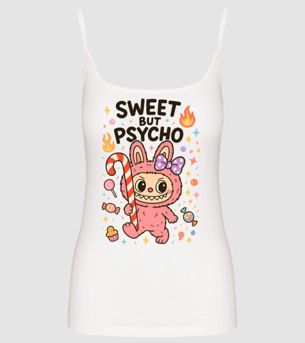 Sweet but psycho model alb pe tricou