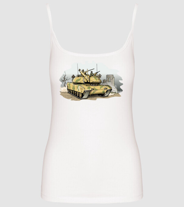 Tancuri model alb pe tricou