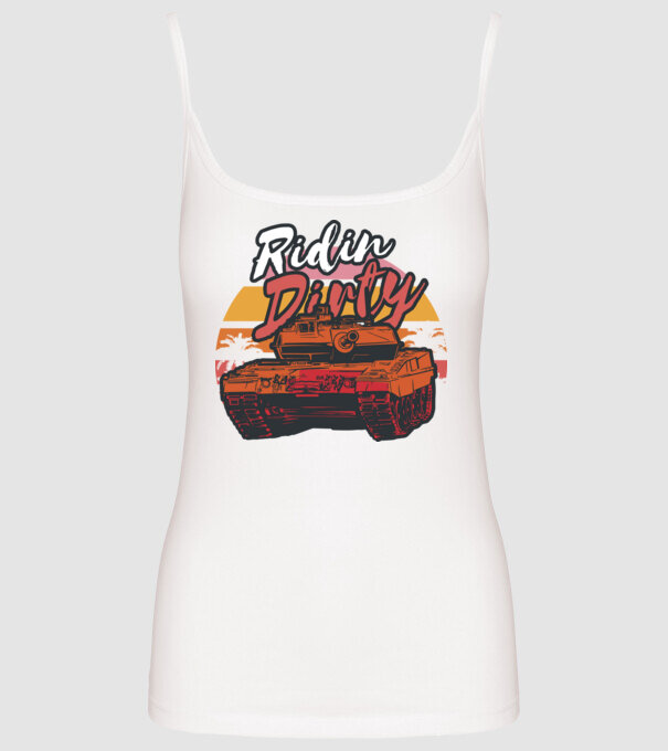 Tancuri model alb pe tricou