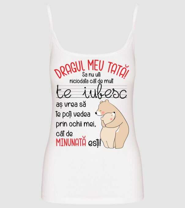 Tată Cât de minunat ești model alb pe tricou