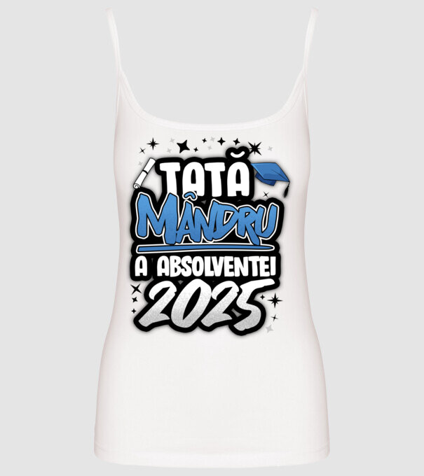 Tată MÂNDRU a absolventei model alb pe tricou