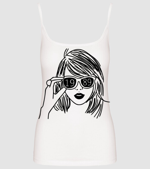 Taylor Swift 1989 model alb pe tricou
