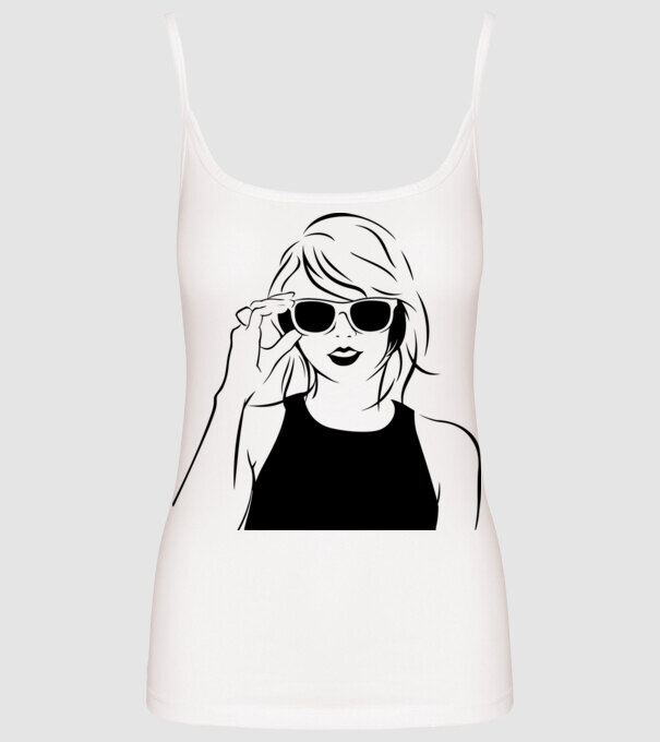 Taylor Swift model alb pe tricou