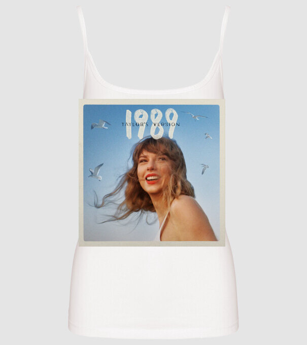 Taylor Swift cover model alb pe tricou