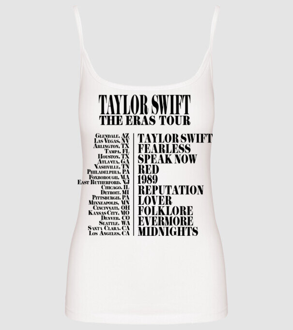Taylor Swift Eras tour back model alb pe tricou