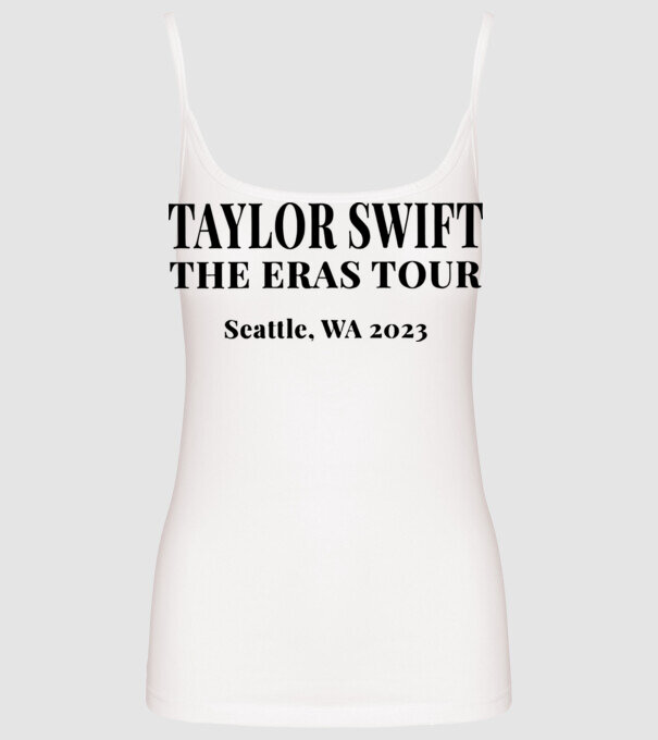 Taylor Swift Eras tour text2 model alb pe tricou