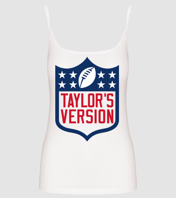 Taylor Swift football logo model alb pe tricou