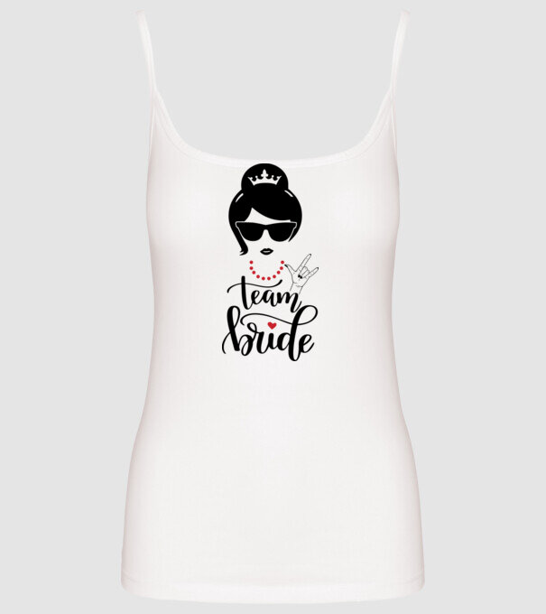 Team Cool Bride model alb pe tricou