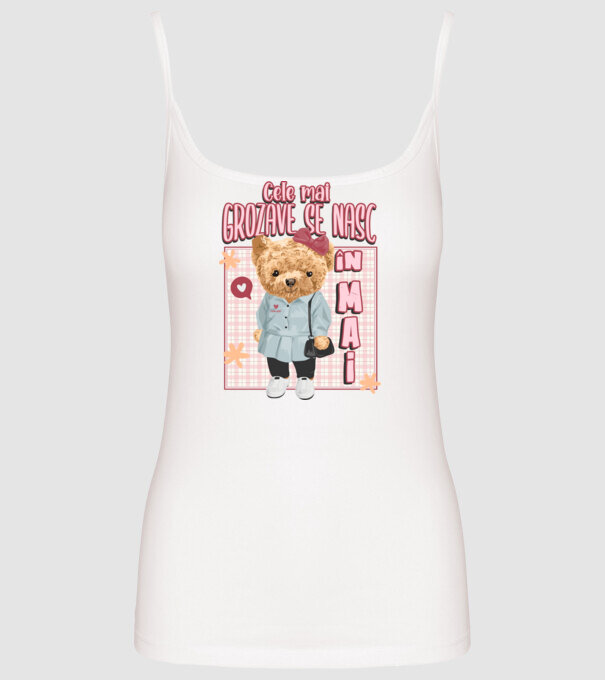 Teddy cele cool girl MAI model alb pe tricou