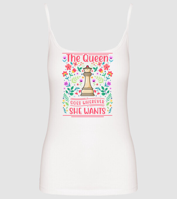 the queen goes wherever she wants model alb pe tricou