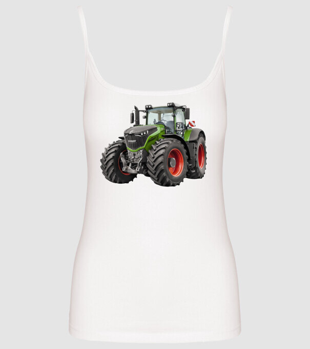 TRACTOR model alb pe tricou