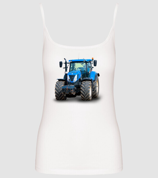 TRACTOR model alb pe tricou
