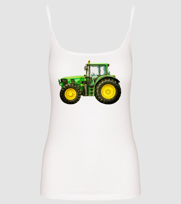 TRACTOR model alb pe tricou