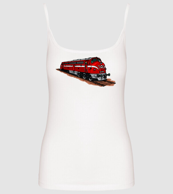Trenuri model alb pe tricou