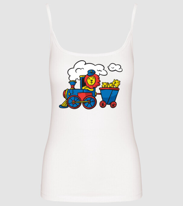 Trenuri model alb pe tricou