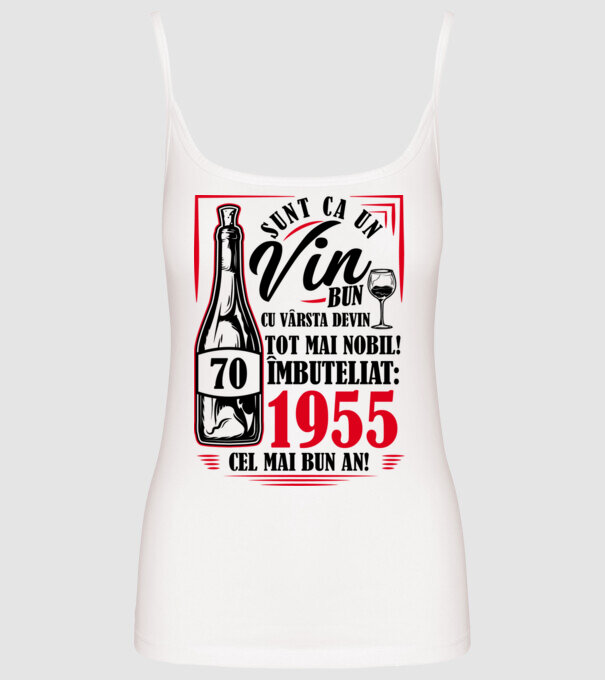 Un Vin Bun 1955 - Alb model alb pe tricou