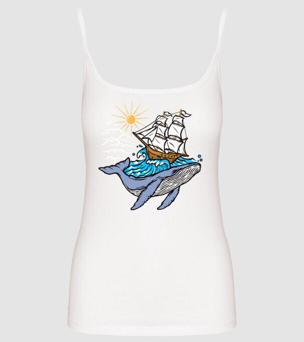 Vapoare model alb pe tricou