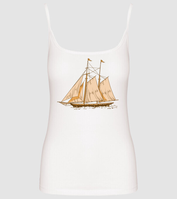 Vapoare model alb pe tricou