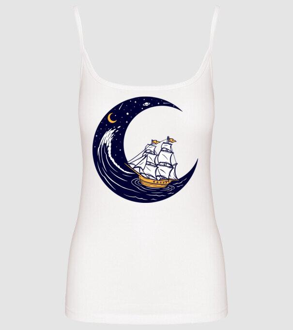 Vapoare model alb pe tricou