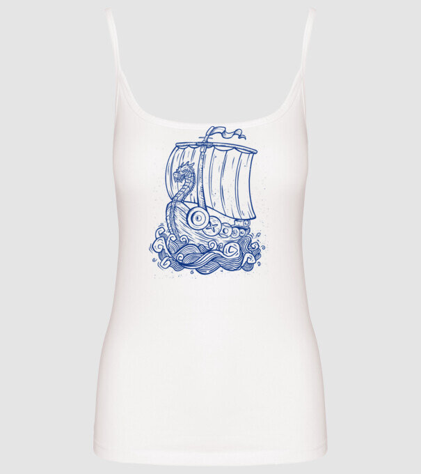 Vapoare model alb pe tricou