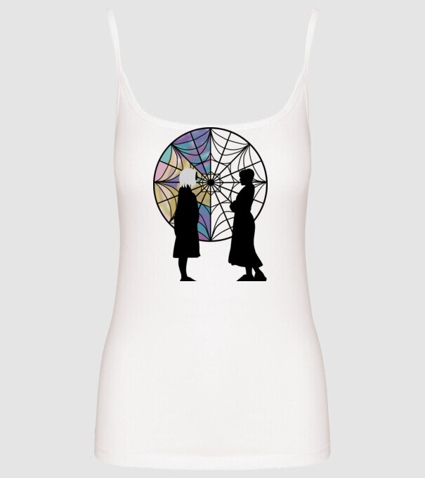 Wednesday and Enid model alb pe tricou