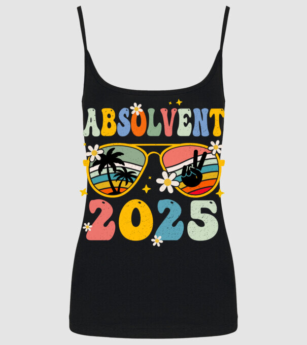 Absolvent 2025 model negru pe tricou
