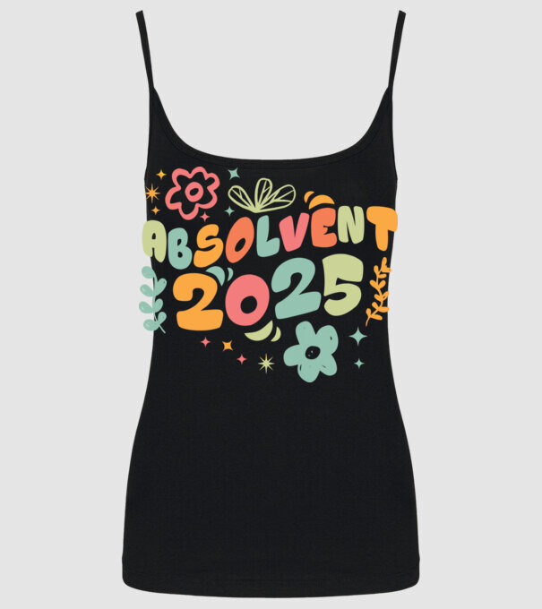 Absolventa 2025 model negru pe tricou