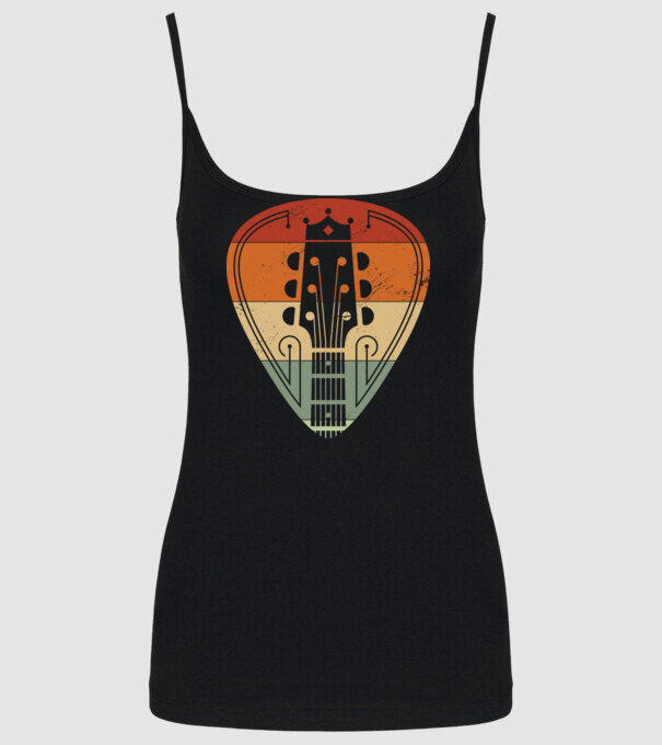 acoustic guitarist model negru pe tricou