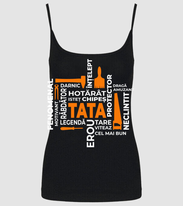 Acronimele tatălui model negru pe tricou