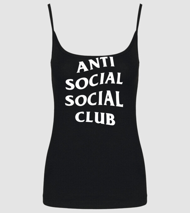 Anti social social club model negru pe tricou