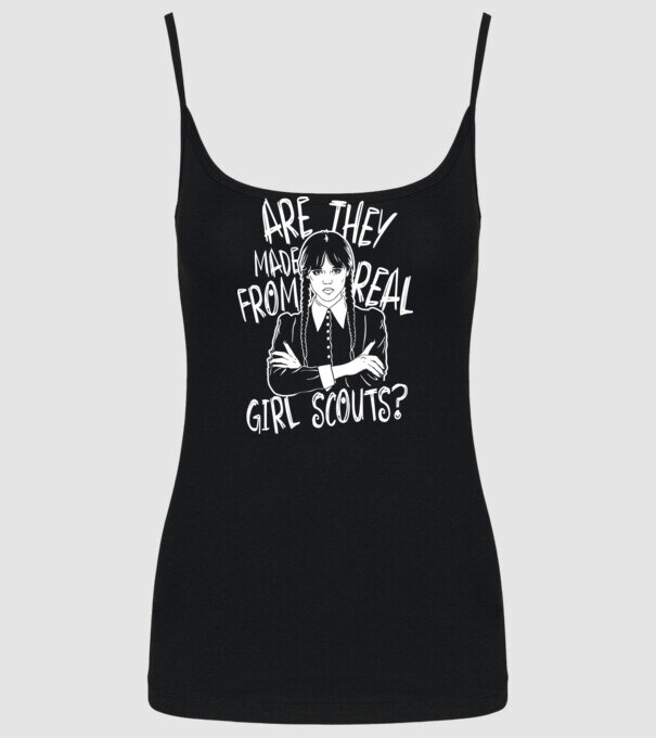 Are the made from real girl scouts model negru pe tricou