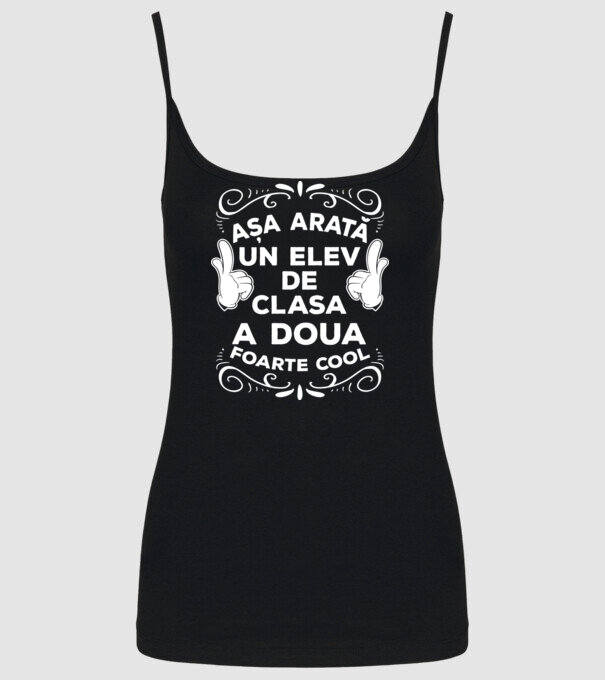 Așa arată un elev de clasa a doua foarte cool model negru pe tricou