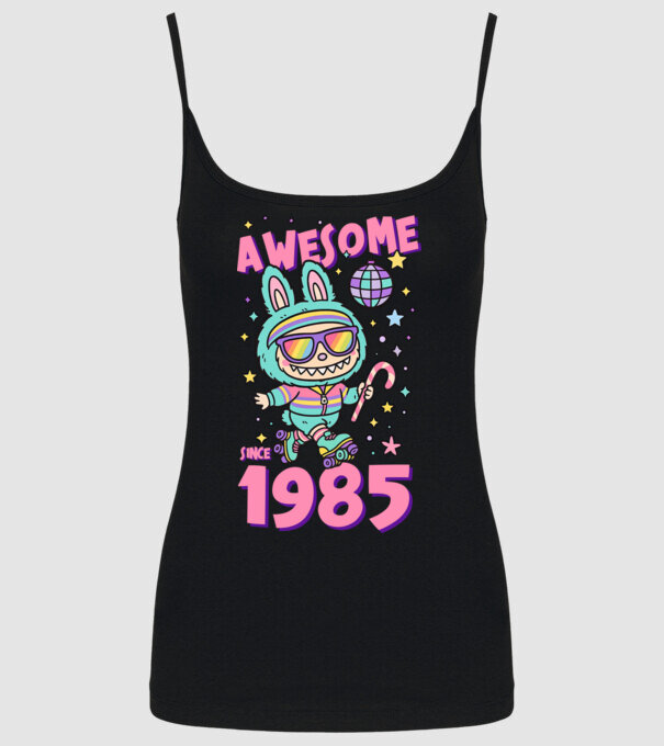 Awesome since 1985 - Labubu model negru pe tricou